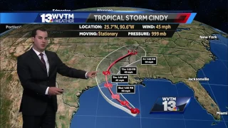 Adrian Castellano's Tuesday night update on Tropical Storm Cindy