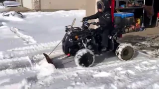 TaoTao 125D ATV  Snow Plow on mini ATV