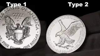 Comparing Silver Eagles - Type 1 vs Type 2