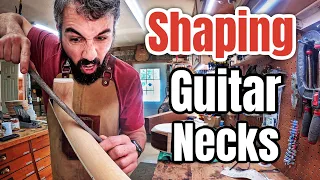 How to shape a guitar neck by hand.