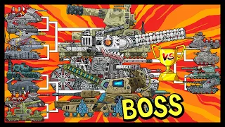 Мега танки (Ratte - Leviathan) VS Мега Босс (Dora Karl 44 - Hybrid) | Мультики про танки ⚔️ARENA⚔️