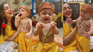 Nakuul Mehta and Jankee Parekh Son Sufi Mehta looks so cute as lord krishna | Bharti Singh Baby Gola