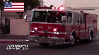 Anaheim Fire Ambulance 2 Truck 2 and Engine 2 (Reserve) Responding