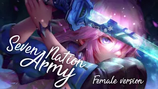 Nightcore-- Seven Nation army (Female Version) - (Lyrics) NMV