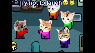 //try not to laugh//among us cats//￼