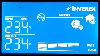 inverex earox 2.2kw  charge battery only solar seating wapda bypass