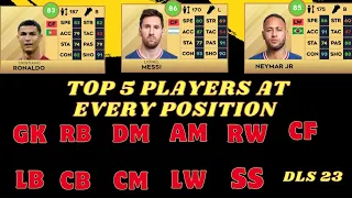 DLS 23-TOP 5 BEST PLAYERS AT EVERY POSITION IN DREAM LEAGUE SOCCER 23🔥