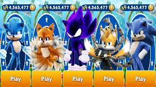 Sonic Dash - Dark Sonic vs Movie Sonic vs Movie Tails Nine vs All Bosses Zazz Dr.Eggman