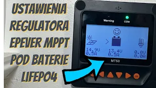 Ustawienia regulatora epever mppt pod baterie LiFEPO4