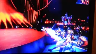 Madonna #BRITs2015 falling down the stairs.