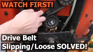 Watch Before You Change Husqvarna Drive Belt! - Tractor Transmission Belt Slipping Problem SOLVED!