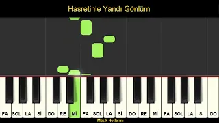 Hasretinle Yandı Gönlüm Melodika Org Notaları