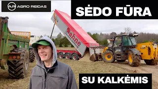 Sėdo fūra su kalkėmis ant lauko... || AGRO REIDAS