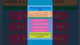 Ratio Analysis #mcqshorts #shorts #shortsfeed #shortsvideo #youtubeshorts #ugcnetcommerce #cma #ca