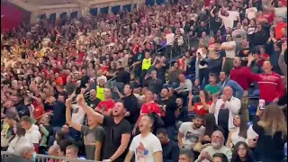 Crvena Zvezda fans amazing atmosphere in basketball game