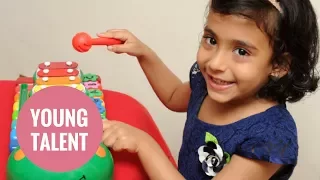 Three-Year-old can play 33 tunes on the xylophone