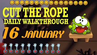 Cut The Rope Daily January 16  | #walkthrough  | #10stars | #solution