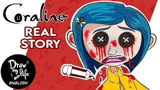 The REAL STORY of CORALINE | Creepypasta | Draw My Life ENG