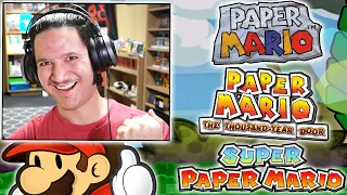 Paper Mario NOOB reacts to Paper Mario Trailers!