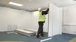 Quick, clean to install, temporary internal partitioning; Hoardfast Standard PVC