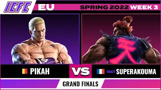Pikah (Geese) vs. Super Akouma (Akuma) Grand Finals - ICFC EU Tekken 7 Spring 2022 Week 3