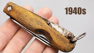 Restoring Rare WW2 German Soldier's pocket folding knife . Restoration