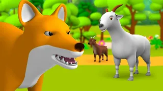 Bhediya aur Bakri 3D Animated Hindi Moral Stories for Kids भेड़िया और तीन बकरियां कहानी Kids Tales