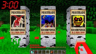 PROCURANDO MOSTROS DO MAL ÁS 3:00 DA MADRUGADA NO MINECRAFT