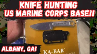 US Marine Corps Base Knife Shopping + Custom Sheath & Surprise Gift!