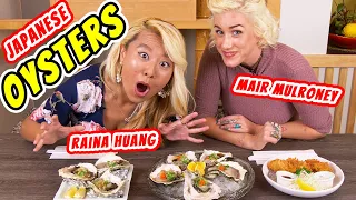 Americans eat Cultured Japanese Oysters!!! Raina Huang x Mair Mulroney REACTIONS!
