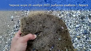 Черное море 26 ноября 2022 рыбалка камбала с берега