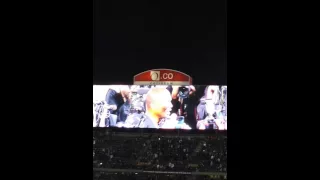 Charles Woodson's farewell speech at the Coliseum.