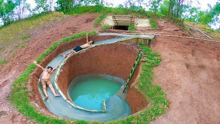 365 Days Of Building Underground Houses With Modern Million-dollar Swimming Pools And Slides