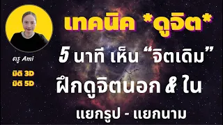 เทคนิค ฝึกดูจิต ภายใน 5 นาที เห็นจิตเดิมแท้  ฝึกดูจิตนอก & จิตใน แยกรูป - แยกนาม #ครูAmi  Ep. 14