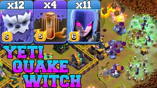 Th15 Yeti Witch Quake Attack Strategy !! Th15 Yeti Witch Best Th15 Attack Strategy - Clash Of Clans