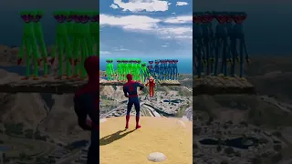 Spiderman vs Huggy Wuggy Epic Battle GTA 5 ep.92 #shorts