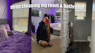 deep clean my room and bathroom with me *will give you motivation*