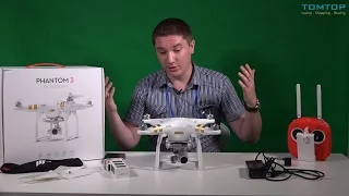 DJI Phantom 3 Professional Edition 4K распаковка, комплектация, мнение. TomTop.com