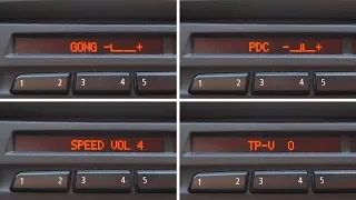 BMW Business CD Radio advanced settings in hidden menu