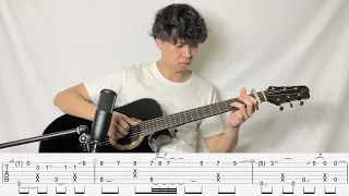 陳華 - 想和你看五月的晚霞 Fingerstyle Guitar Cover Guitar tab 哲志 吉他演奏、吉他譜、吉他教學