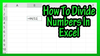 Excel Division - How To Divide Values Or Numbers In An Excel Spreadsheet Explained