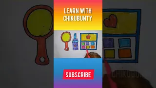 How To Draw Lipstick And Makeup Set; Kids Drawing Toddlers #chikubunty #lipstick #makeupset