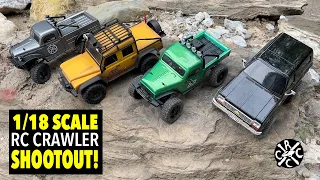 1:18 Scale RC Crawler Shootout: Furitek Fury, FMS FCX24, Hobby Plus CR18-, & Traxxas TRX-4m