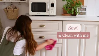 Sew & Clean with Me Vlog: Productive Day of Crafting and Tidying!