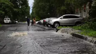 Потоп на Свирской в Петрозаводске