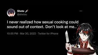 vox cooking stream but only the parts that likely made shoto tweet this