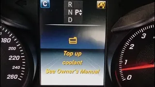 Top Up coolnt, see owner's manual châm nước làm mát xe mer