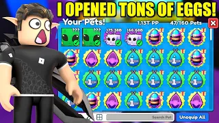 I HATCHED TONS OF EGGS IN Click Simulator Roblox (Roblox) DID I GET A MEGA PET?!