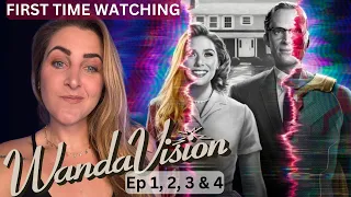 First time watching WANDAVISION Episodes 1- 4 | MCU reaction & review