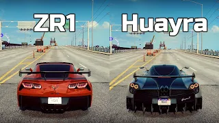 NFS Heat: Chevrolet Corvette ZR1 vs Pagani Huayra BC - Drag Race